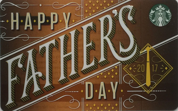 Father's Day 2017 Set Starbucks Card - Closer Look